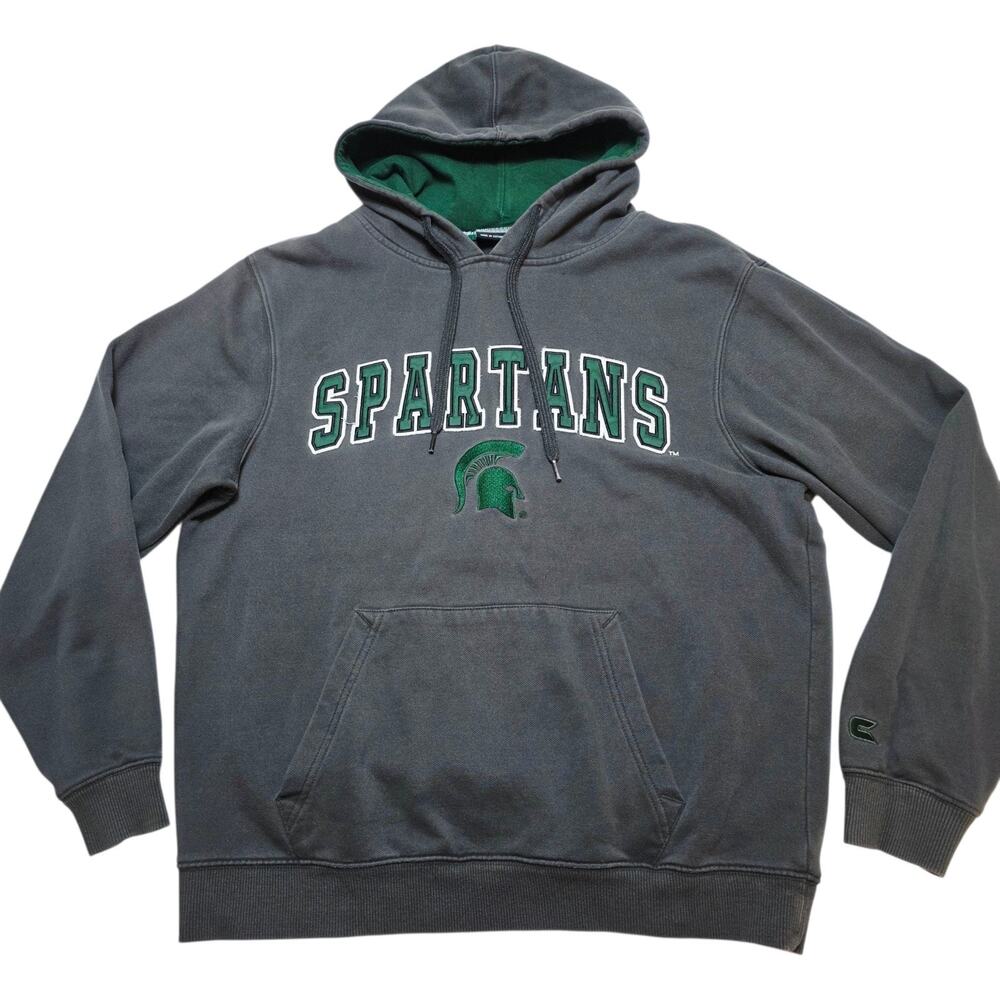 Michigan State Spartans NCAA Colosseum Pullover Stitched Hoodie Size Medium Y2k